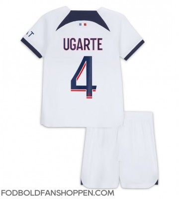 Paris Saint-Germain Manuel Ugarte #4 Udebanetrøje Børn 2023-24 Kortærmet (+ Korte bukser)